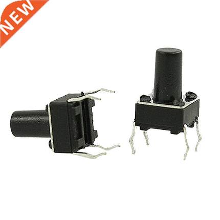 100 Pcs 6 x 6 x 9mm Tactile Tact Button Switch 4 Pin DIP
