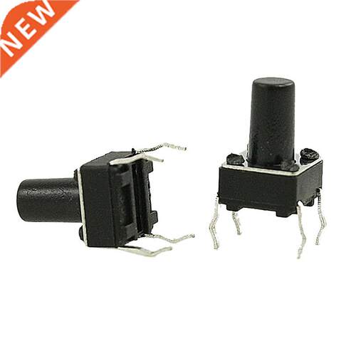 100 Pcs 6 x 6 x 9mm Tactile Tact Button Switch 4 Pin DIP