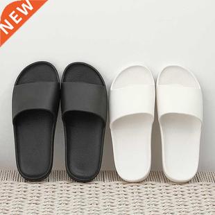 Summer Home Men Slippers Simple Black White Lovers Shoes Non