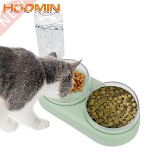HOOMIN Double Bowl Drinking Automatic Feeder Raised Stand
