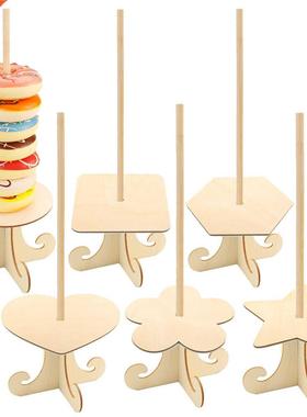 Donuts Wall Wooden Donut Holds Stand Table Holder Dessert