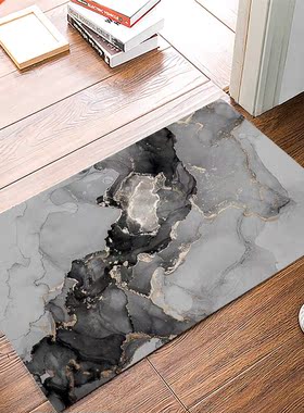 Marble Texture Ink Style Doormat Home Protective Floor Mat