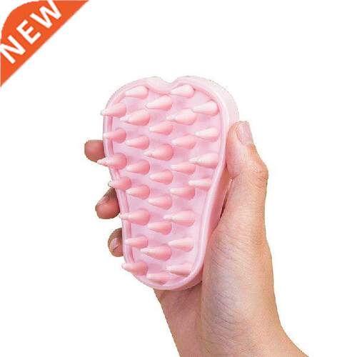 Soft Pet Rubber Brush Pink Cat Dog Bath Combs Dogs Cats