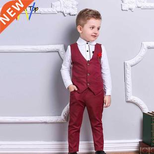 kids Boy Clothes Boys Formal Shirt pants Gentleman set suit
