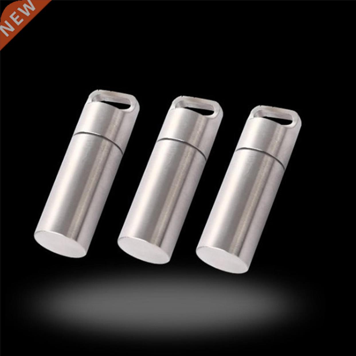 Mini Stainless Steel Sealed Capsule Waterproof Pill Box Camp