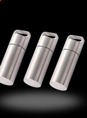 Mini Stainless Steel Sealed Capsule Waterproof Pill Box Camp