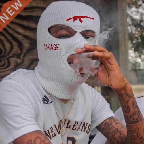 Fashion Embroidery AK47 Gun Balaclava Ski Face Mask Full Fac