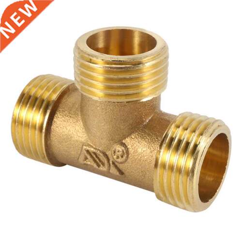 Brass T Shape Water Fuel Pipe Equal Male Tee Adapter