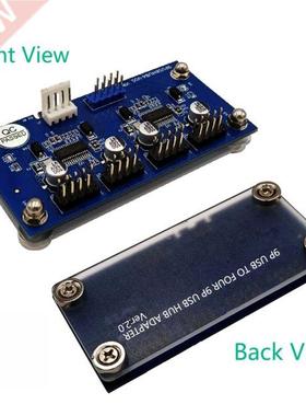 9pin USB Header Male 1 to 4 Female Extension Cable Card Moth