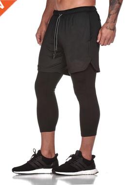 Summer Men's Sports Solid Color Multi-bag Straight Sweat-abs