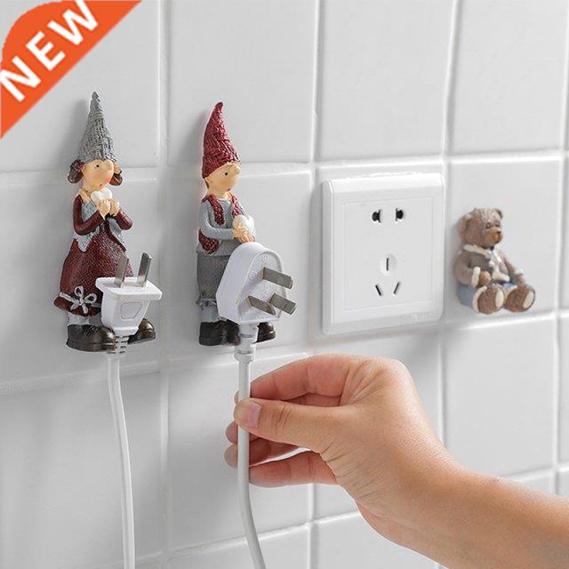 Resin Socket Power Hook Storage Rack Strong Sticky Hook Plug