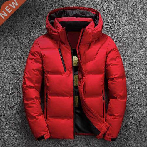 Men Jacket Coat Winter Warm Casual Autumn Stand Collar Puffe