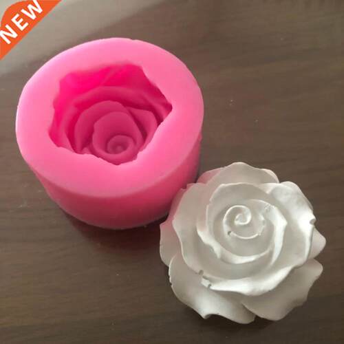 Flower Bloom Rose Shpe Silicone Fondnt Sop 3D Cke Mold C