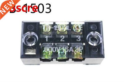 10Pcs Dual Row 3 Position Screw Terminal Block Strip 600V 15