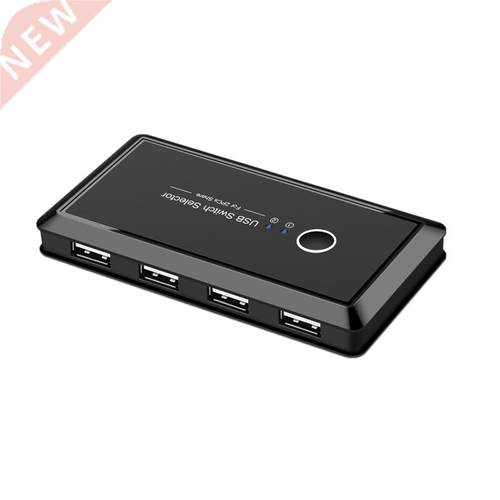 KVM Switch Box USB2.0 Switcher 2 Port PCs Sharing 4 USB Devi