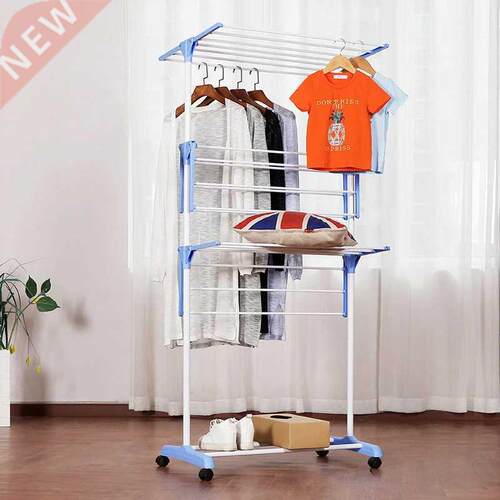 COSTWAY Clothes Hanger Coat Rack Floor Hanger Storage Wardro
