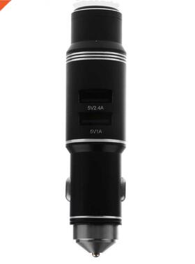 Bluetooth Earphone Mini Car Charger Double USB with Bluetoot