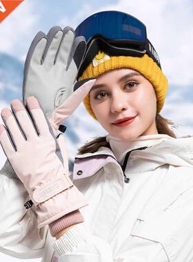 Winter Gloves Women Ski Gloves with Touchscreen Function The