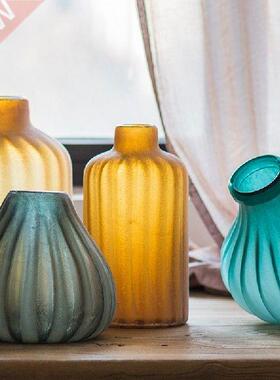 Acrylic Frosted Art Glass Bottle Vase Flower Decorative