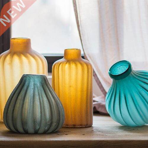 Acrylic Frosted Art Glass Bottle Vase Flower Decorative