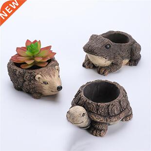 Succulent Pot Creative  Cement Tortoise Hedgedog Shap