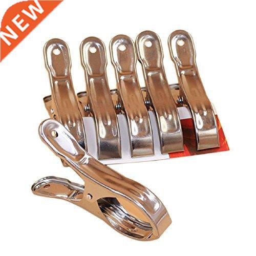 6PCS Beach Towel Clips Keep Wind Resistant Silver
