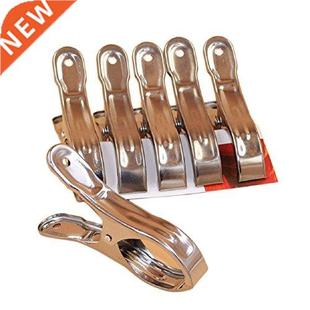 6PCS Beach Towel Clips Keep Wind Resistant Silver