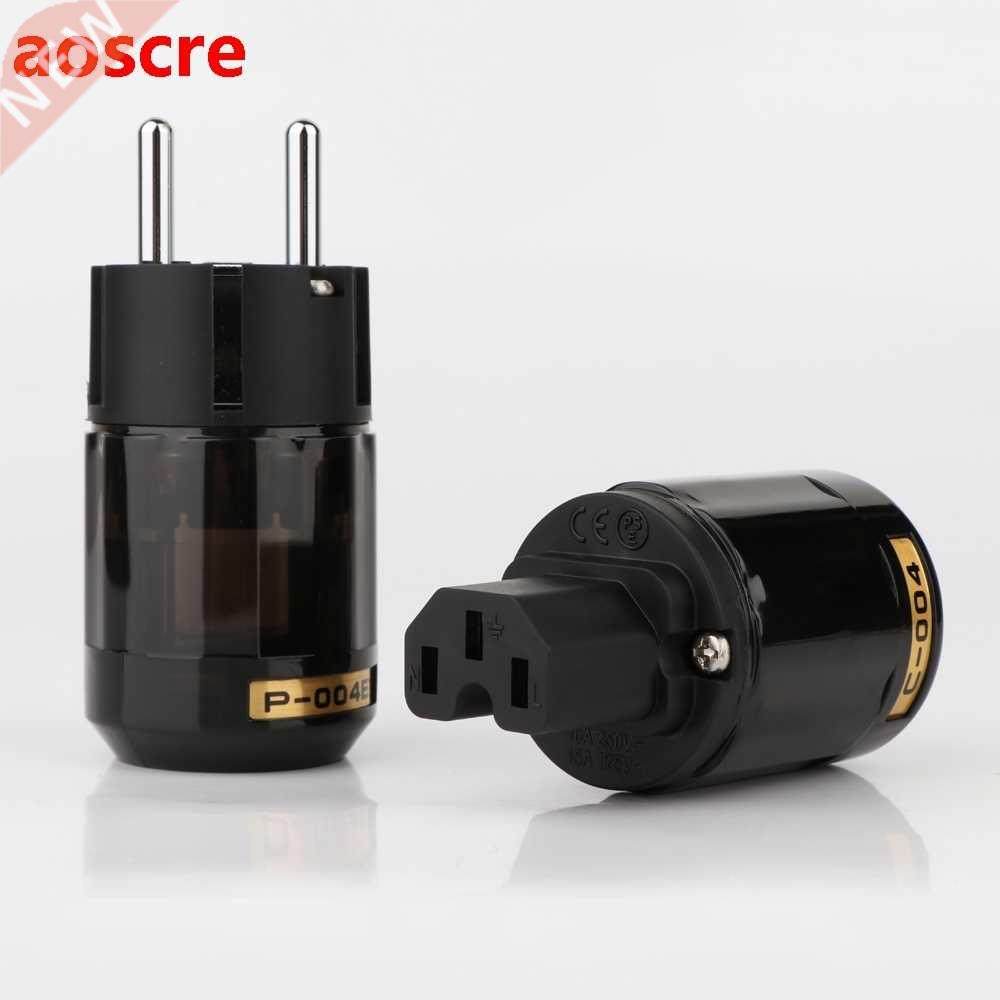Set P-004E Rhodium Platinum EU version Power Plug C-004 IE