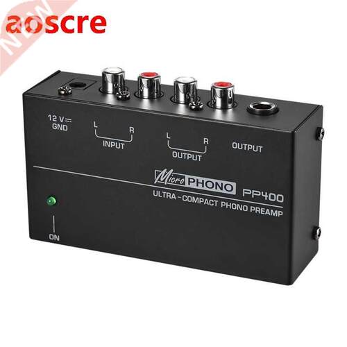 Ultra-Compact Phono Preamp Preamplifier With Rca 1/4Inch Trs