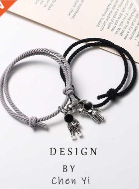 2Pcs/Set Couple Friendship Bracelets Charm Bangles Spaceman
