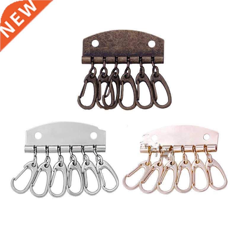 1 x Metal key holder key row keyring organnizer with 6 snap