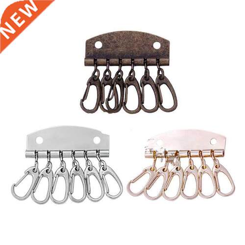 1 x Metal key holder key row keyring organnizer with 6 snap