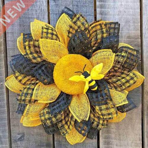 1'' Flower Wreath Handmade Floral Wreath Artificial Spring