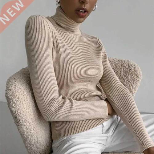 2021 Basic Turtleneck Women Sweaters Autumn Winter Thick War