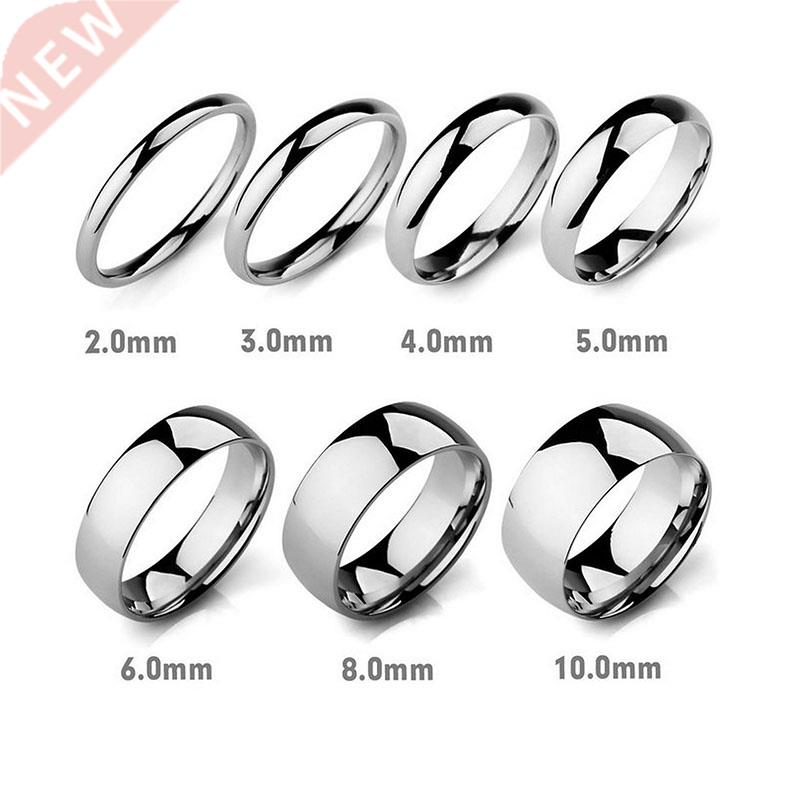 Inside and Outside Curved Smooth Ring Fashion Jewelry Stainl