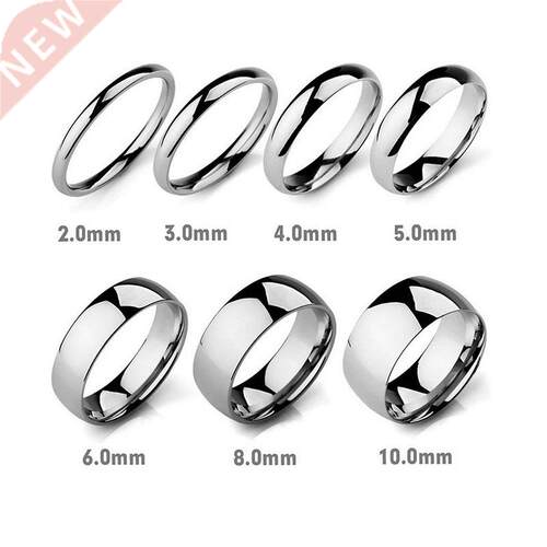Inside and Outside Curved Smooth Ring Fashion Jewelry Stainl