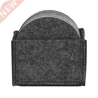 /Set Felt Cup Mat Anti Friction Insulation Pad with Storage