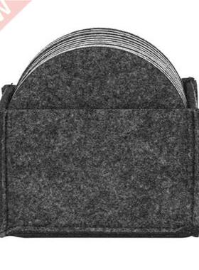 /Set Felt Cup Mat Anti Friction Insulation Pad with Storage