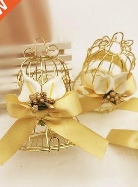 Metal Hollow Gold Foil Gift Box Marriage Wedding Baby