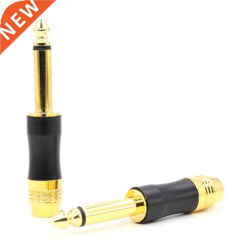 4 pcs 6.35 mono two pin core 6.35 amplifier microphone plug