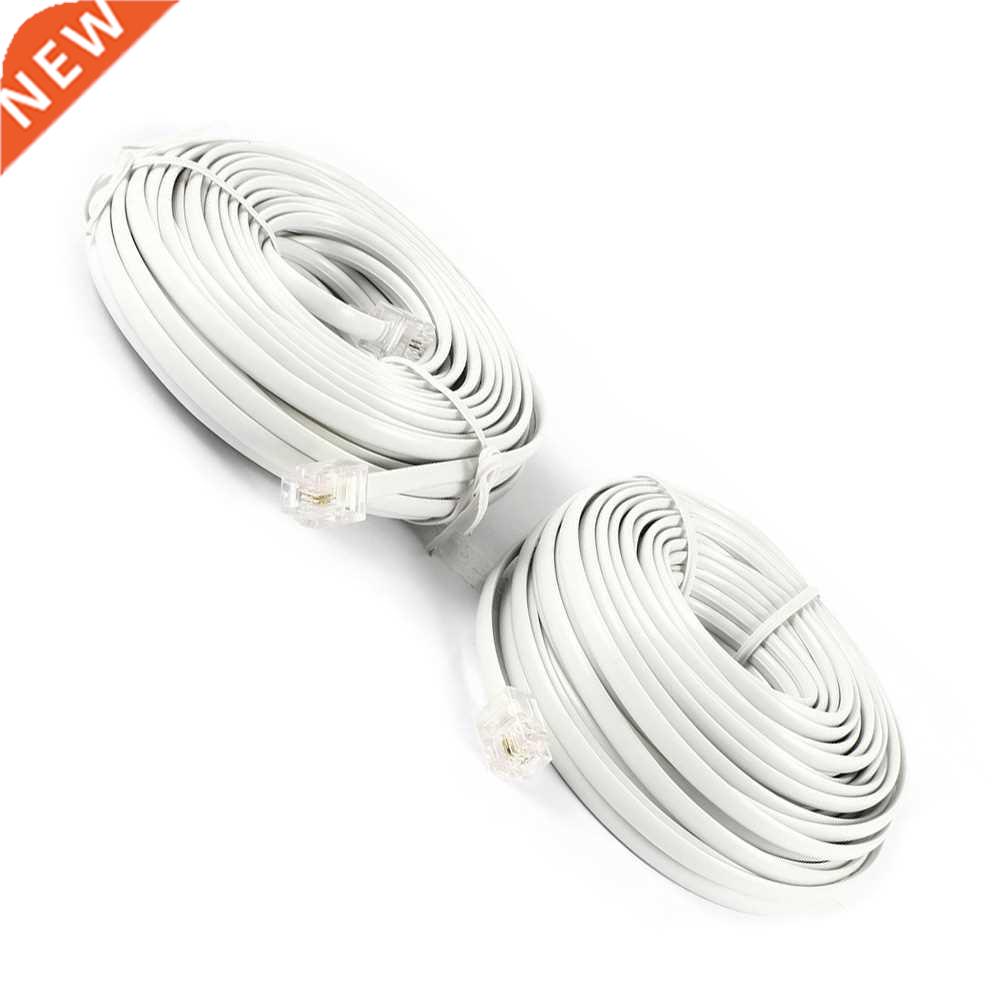 40Ft 12M RJ11 6P2C Telephone Phone Modem Cord Cable White 2p