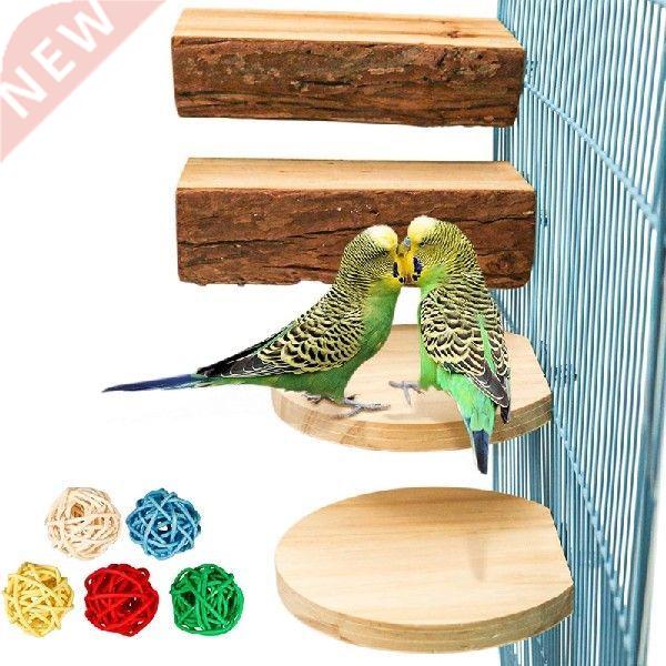 9Pcs Parrot Perch Natural Wood Bird Standing Platform