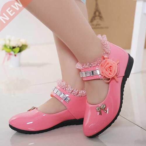 New Children Elegant Princess PU Leather Sandals Kids Girls