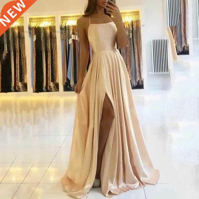 satin Dresses Evening Dress prom party Robe De SFormal Dress