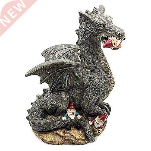 Resin Gnome Dragon Sculpture Elf Statue Landscape Lawn