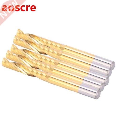 Spiral Router Bit End Mill Ti?Plated 1?Flute CNC Spiral Rou