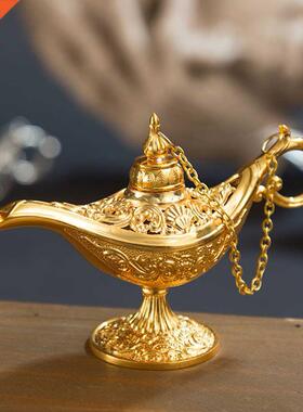 Vintage Aladdin Lamp Brooches Women Men 2-color Fairy Tale