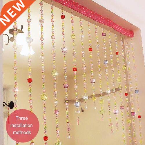 Princess Room Acrylic Crystal Curtains Nail-free