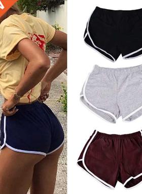 Women Sports Shorts Short Pants Gym Workout Sretch Waist Cas