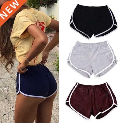 Women Sports Shorts Short Pants Gym Workout Sretch Waist Cas